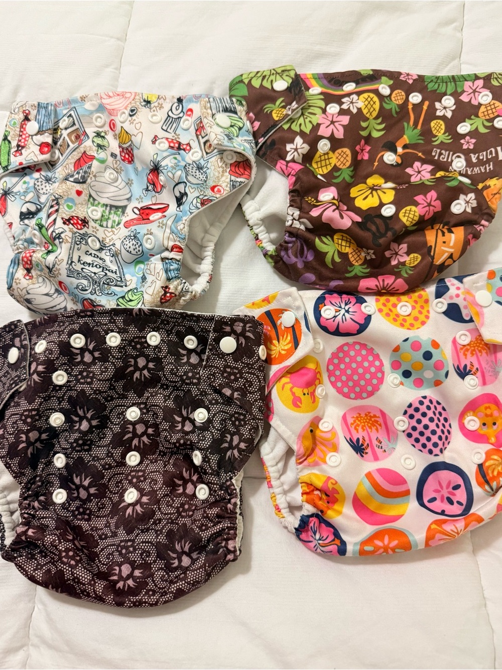 Cloth diapers By-"Diapers for a change"
set of 4
